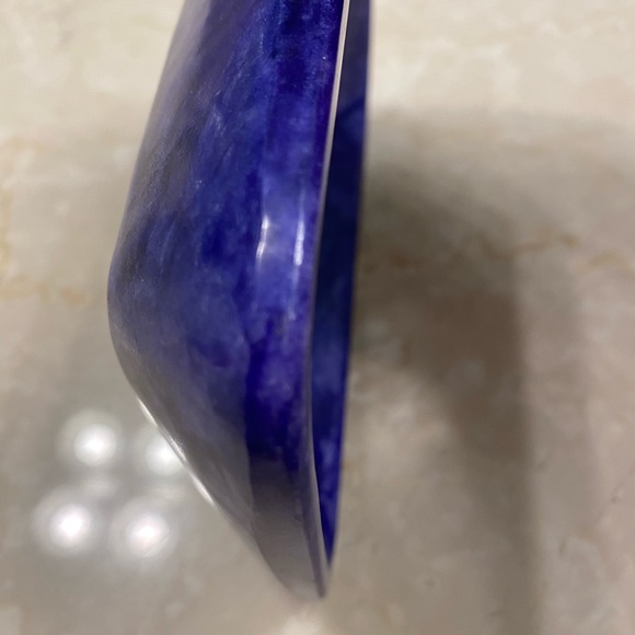 Natural purple marble curvy collection bar soap dish soap tray holder - Picture 6 of 8